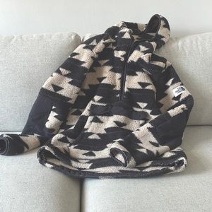 The North Face Polar Fleece - beige and brown print